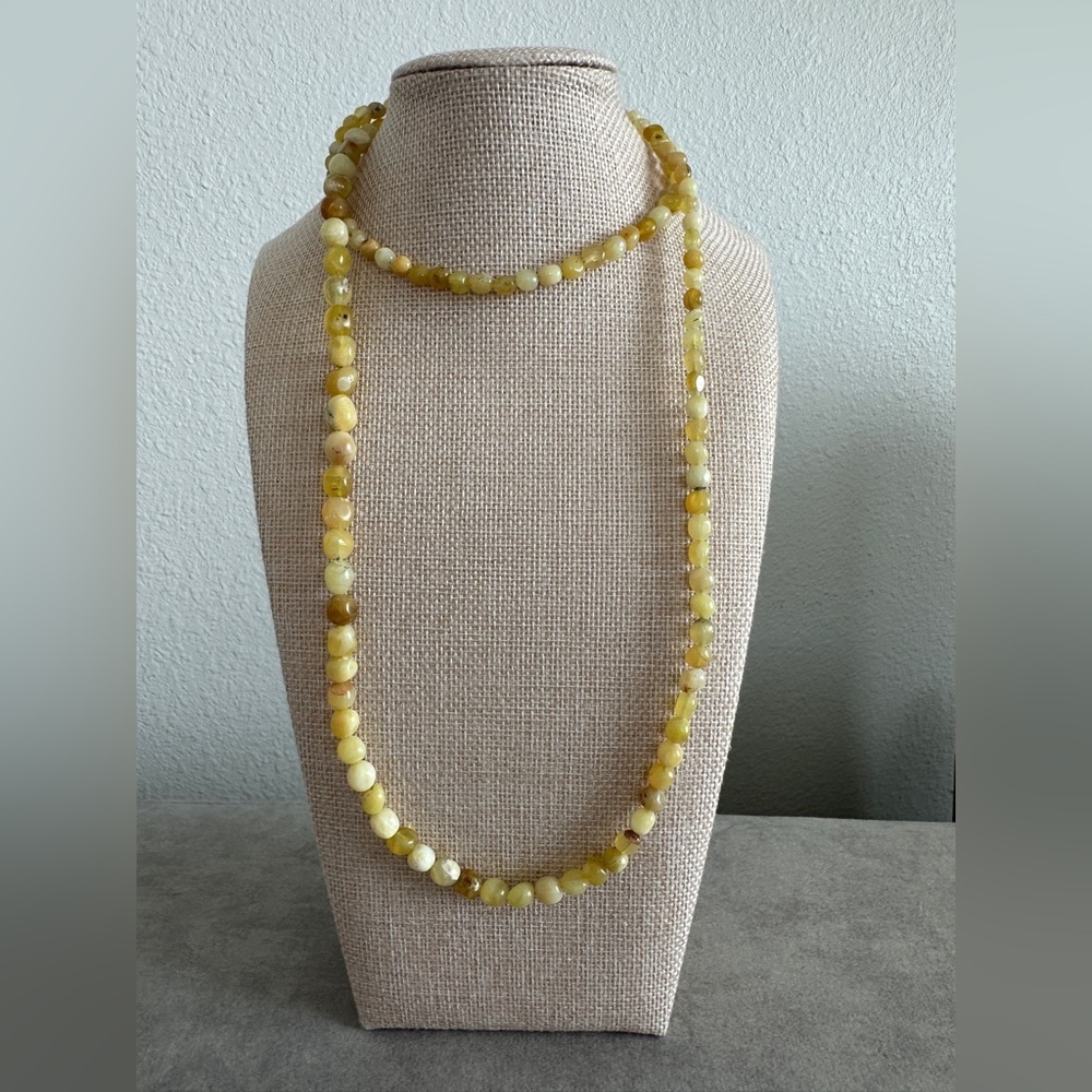 Sonoran yellow opal small nugget necklace by Jay King